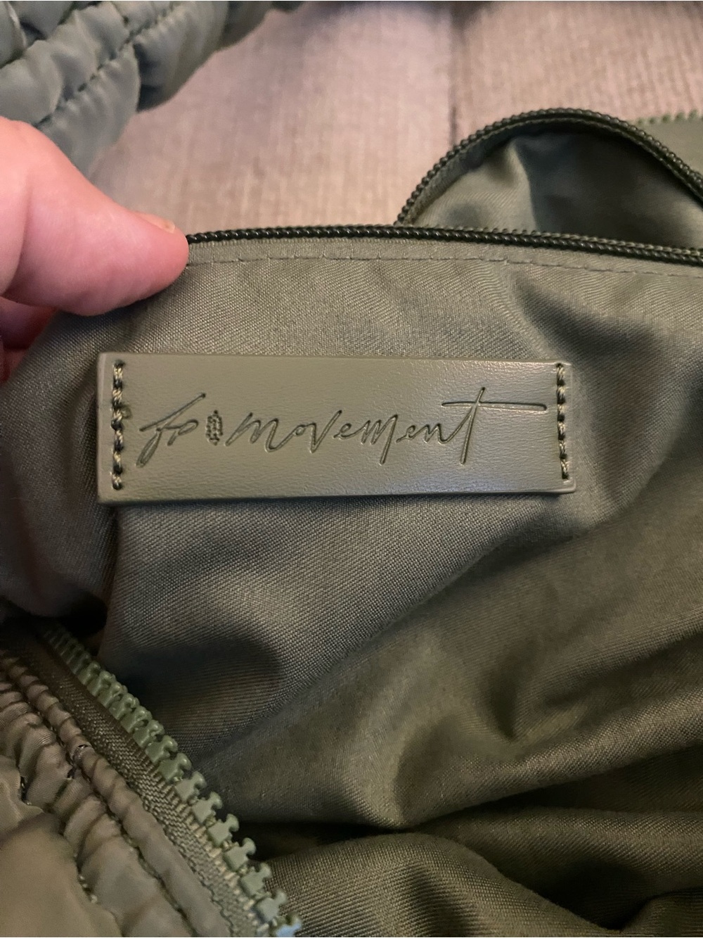 Free people Quilted Shoulder Tote Bag in Sage Green - Picture 5 of 9